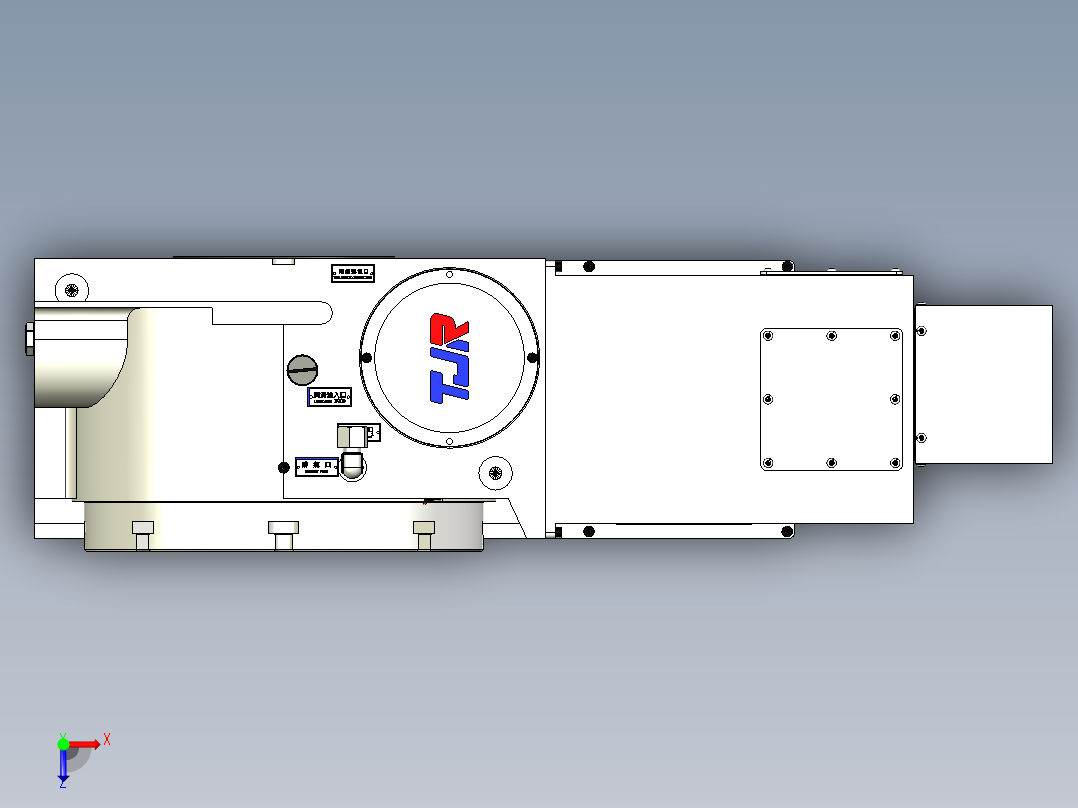 HR032EX-B0(四轴转台)外型圖俯视图