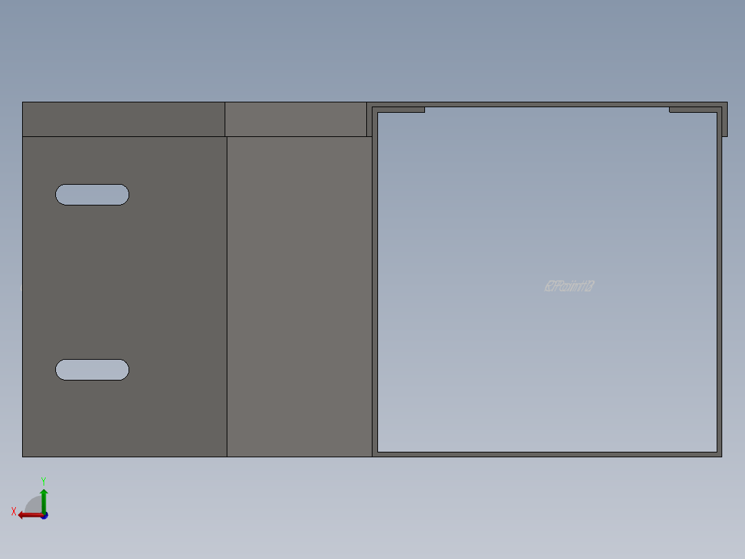 cable duct tee后视图