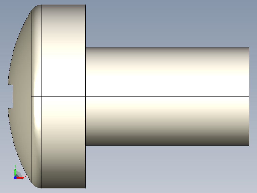 螺丝 M3 十字盘头-M3 x 5 Screw head.STEP前视图