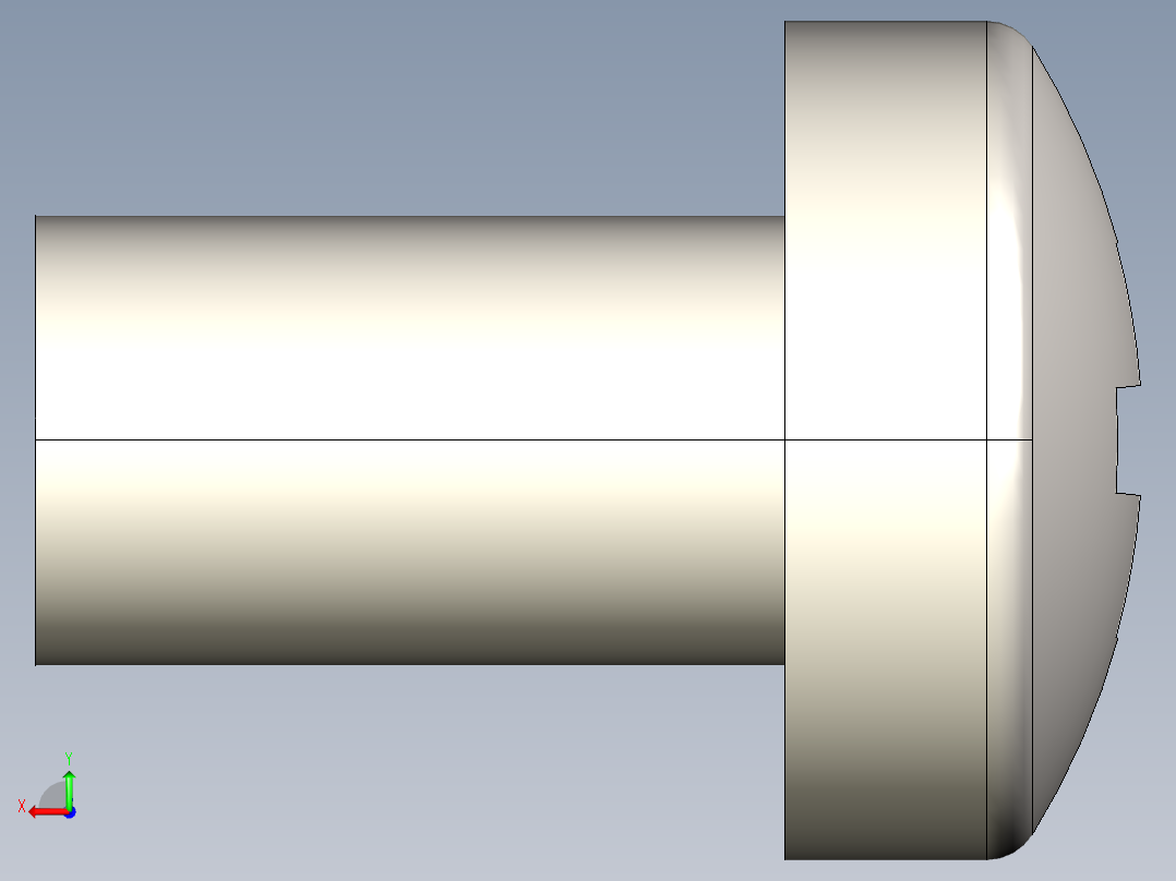 螺丝 M3 十字盘头-M3 x 5 Screw head.STEP后视图