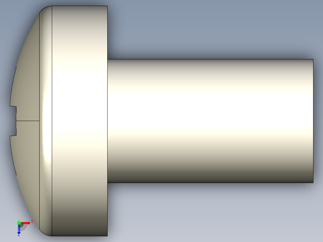 螺丝 M3 十字盘头-M3 x 5 Screw head.STEP俯视图