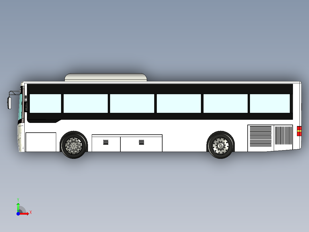 宇通公交车三维模型前视图