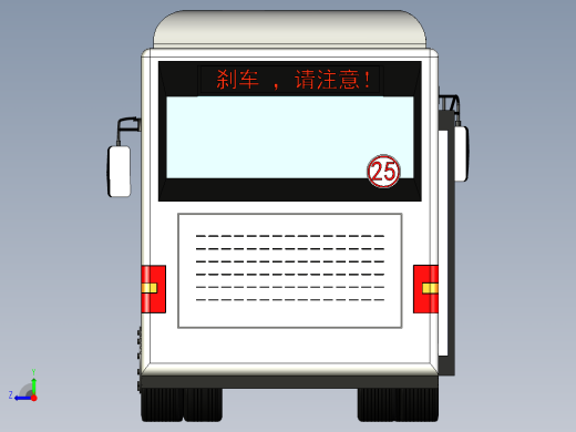 宇通公交车三维模型右视缩略图
