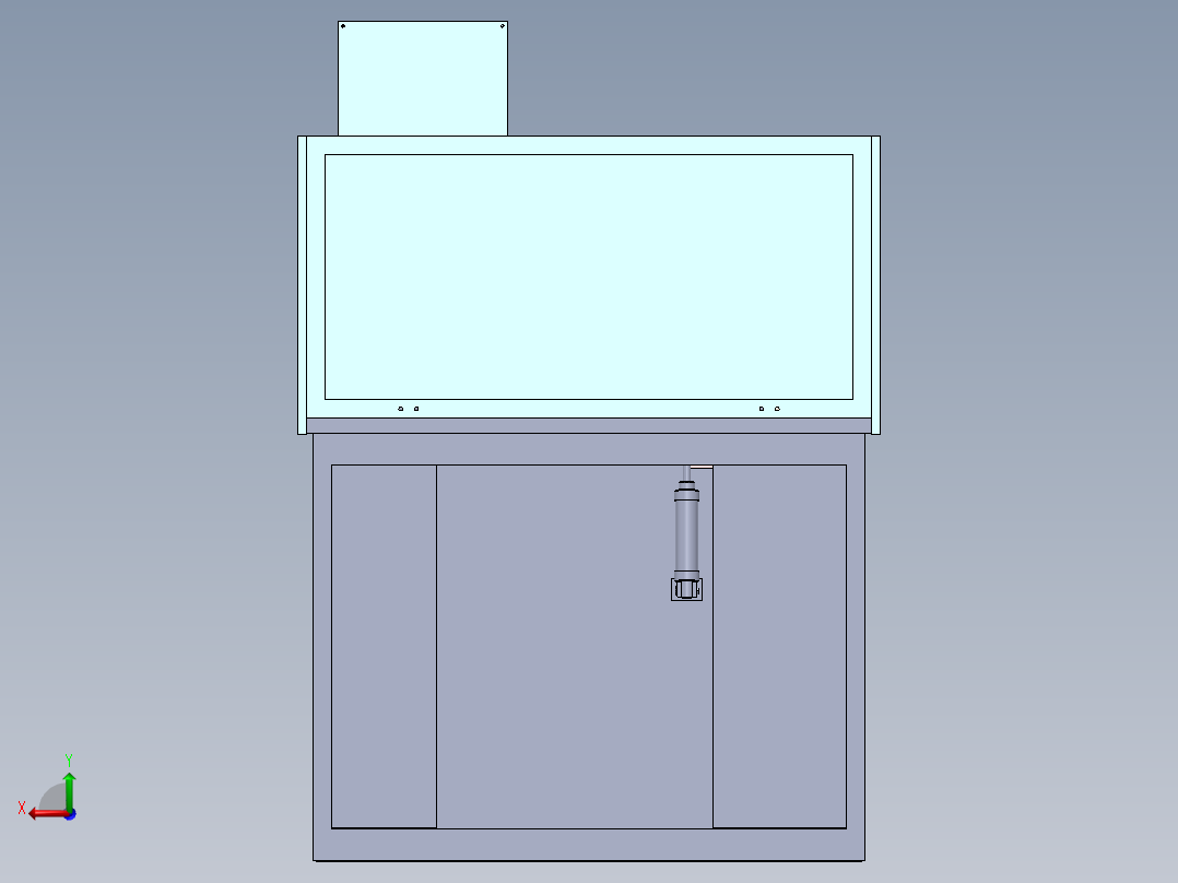 单刀双伺服精车机(sw18可编辑+工程图)后视图