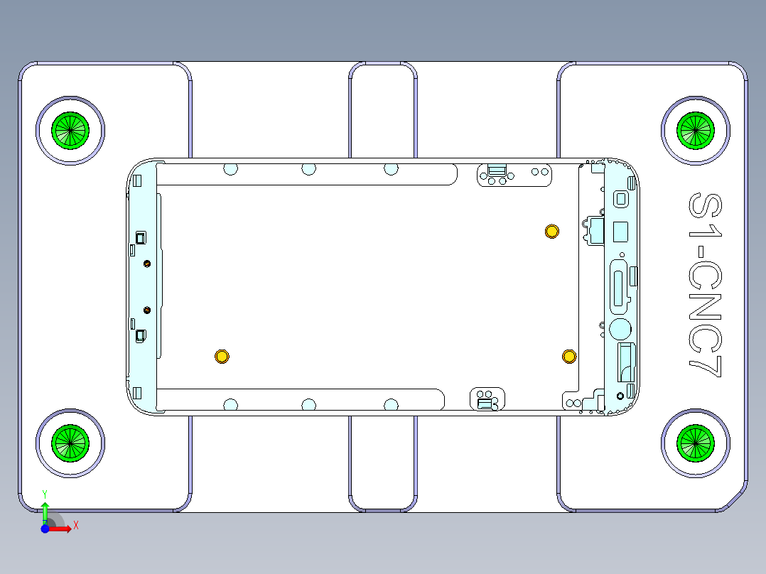 S1-CNC7笔记本CNC工装夹具三维模型-0119前视图