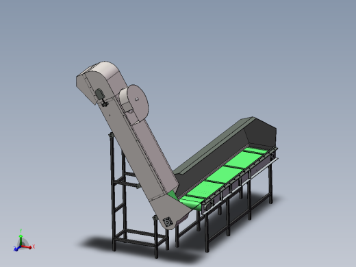 提升机倾斜输送带sw18可编辑