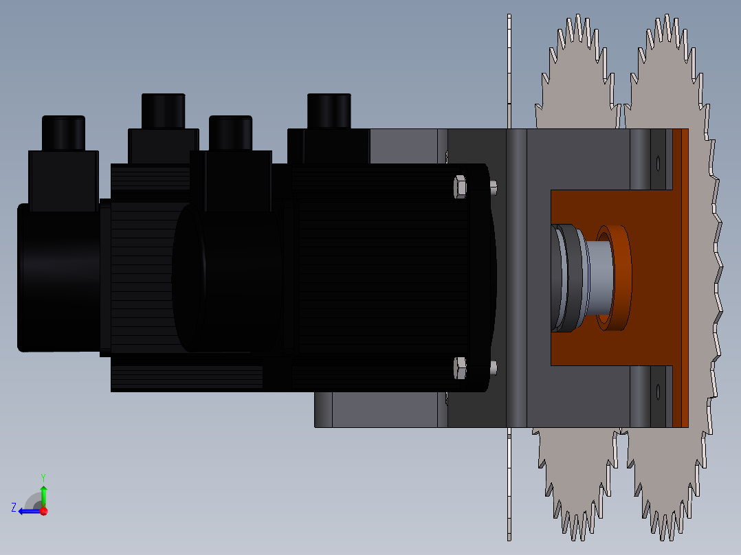 悬挂圆锯片式灌木平茬机230268==200右视图