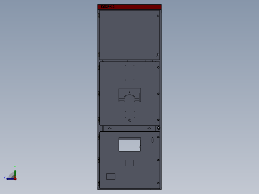 （dwg）中置柜分解与装配钣金柜
