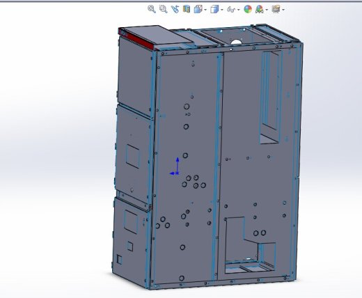 （dwg）中置柜分解与装配钣金柜缩略图