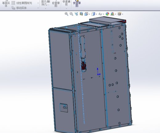 （dwg）中置柜分解与装配钣金柜缩略图