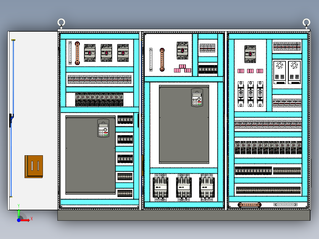 消防风机柜 63668前视图