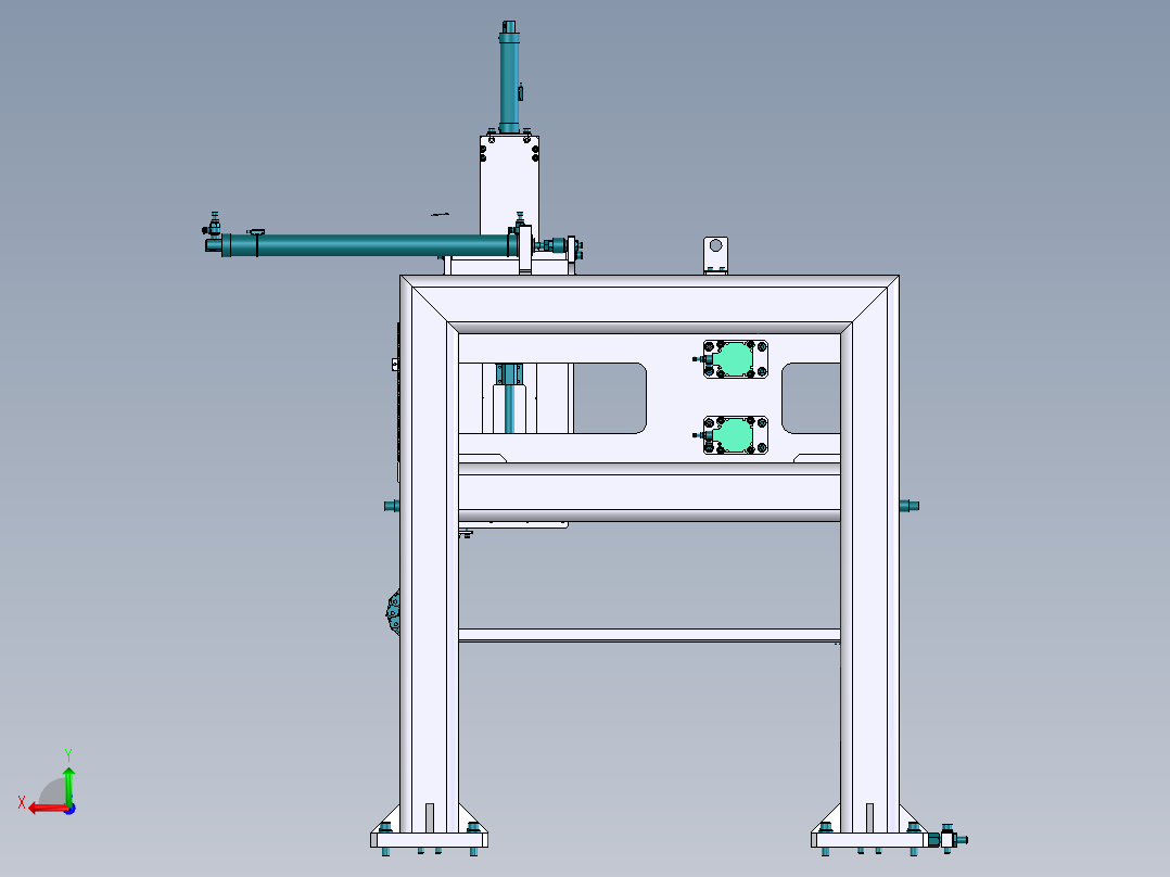 夹持翻转压合机构后视图