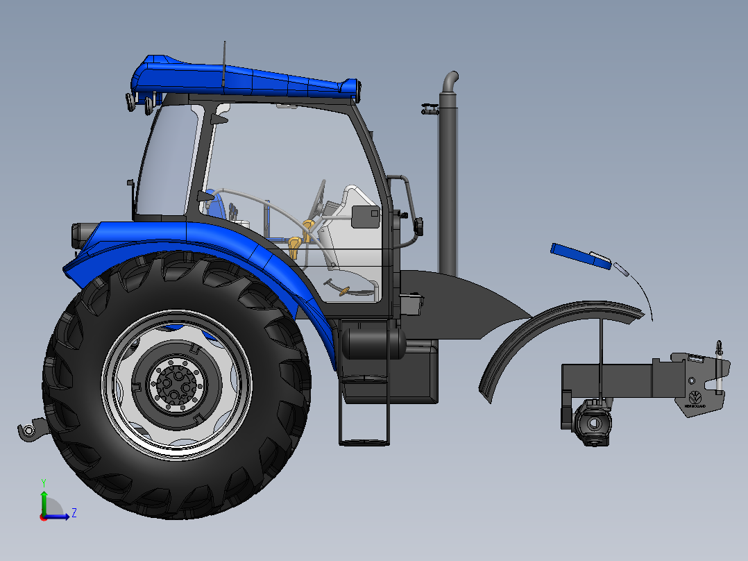 拖拉机、四轮车左视图