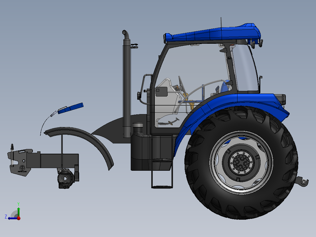 拖拉机、四轮车右视图