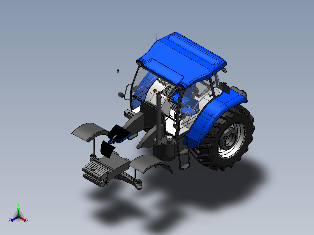 拖拉机、四轮车正等轴测图
