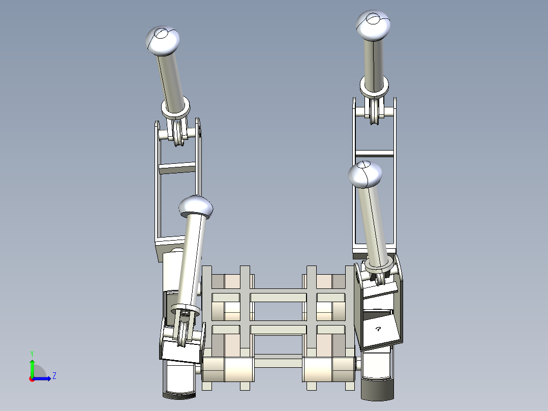 A3003748-机械蜘蛛四足机械臂左视图