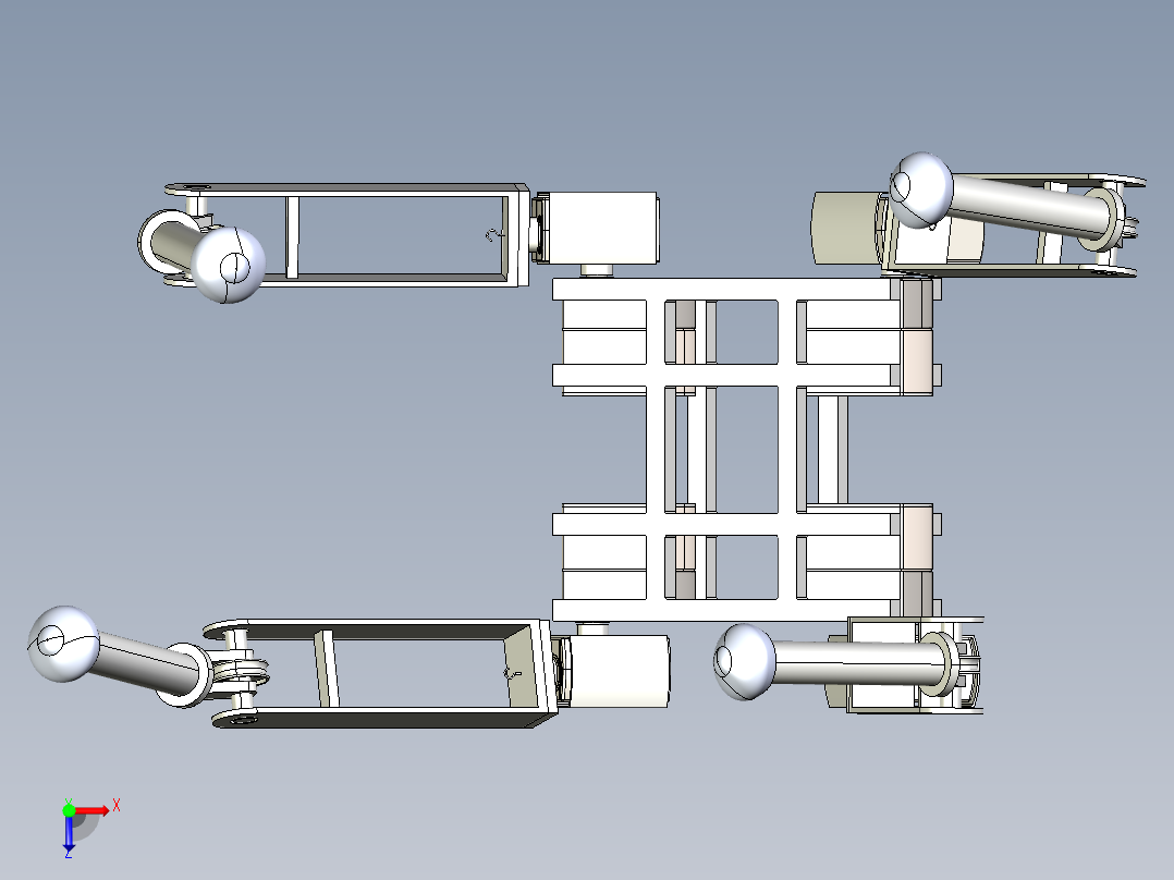 A3003748-机械蜘蛛四足机械臂俯视图