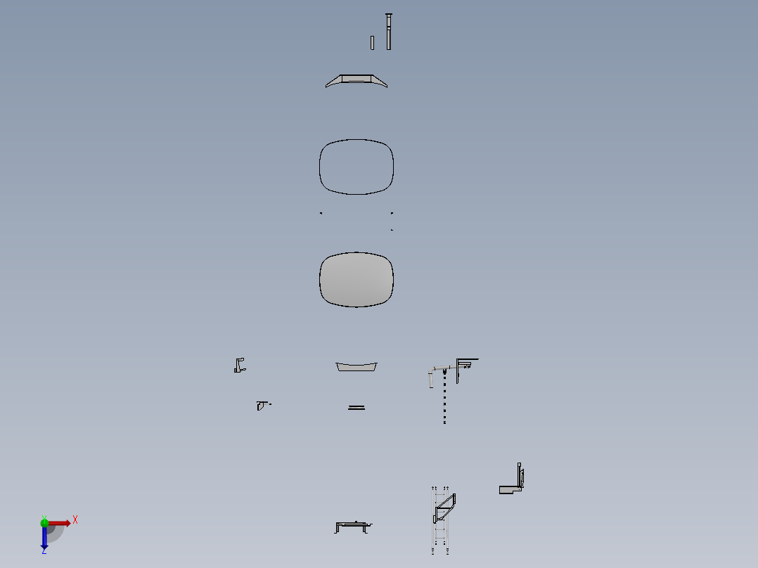 A2004676-50KL油罐车拖车俯视图