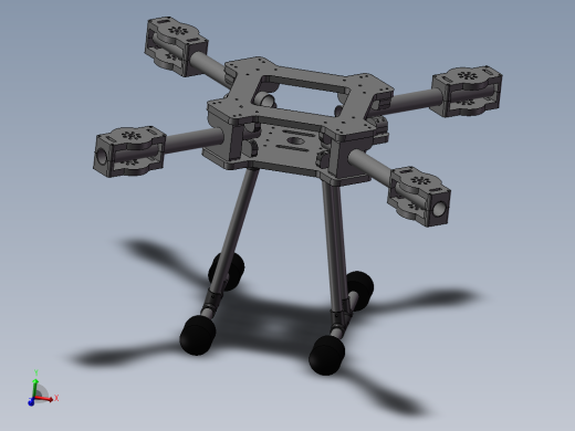 四旋翼无人机机架简易模型
