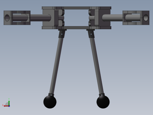 四旋翼无人机机架简易模型后视缩略图