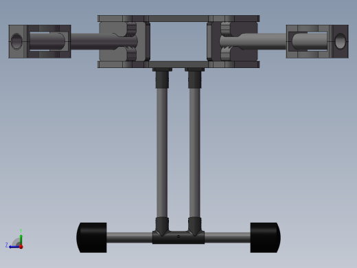 四旋翼无人机机架简易模型右视缩略图