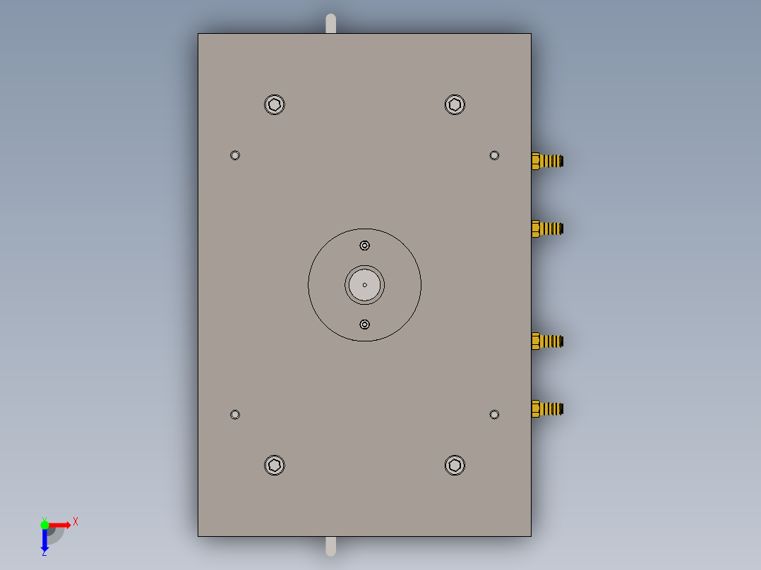 注塑模具、模具(115)俯视图