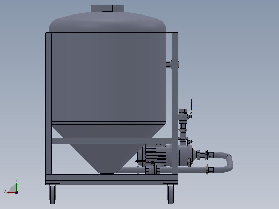 压力容积、化工存储器（槽罐）后视图