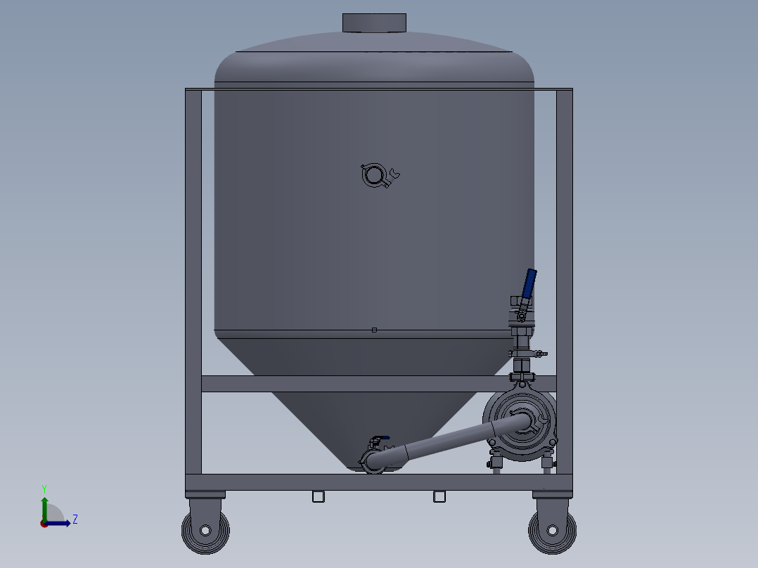 压力容积、化工存储器（槽罐）左视图