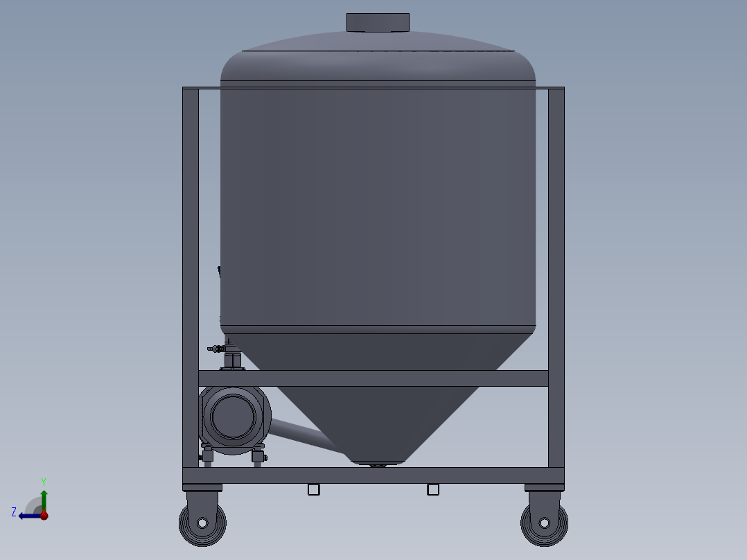 压力容积、化工存储器（槽罐）右视图