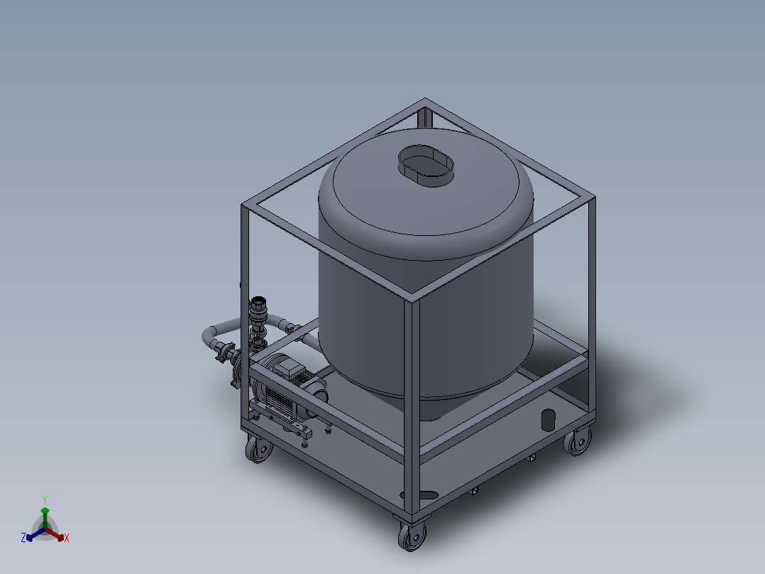 压力容积、化工存储器（槽罐）正等轴测图