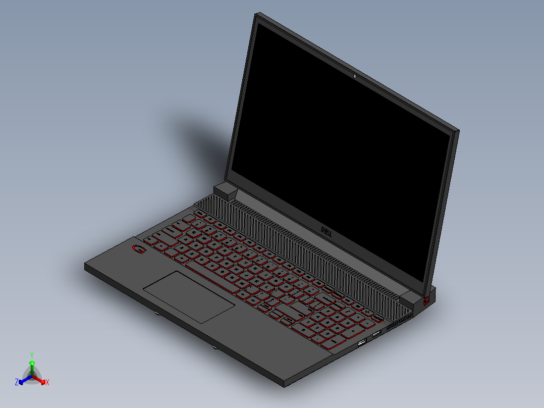 电脑、笔记本(49)正等轴测图