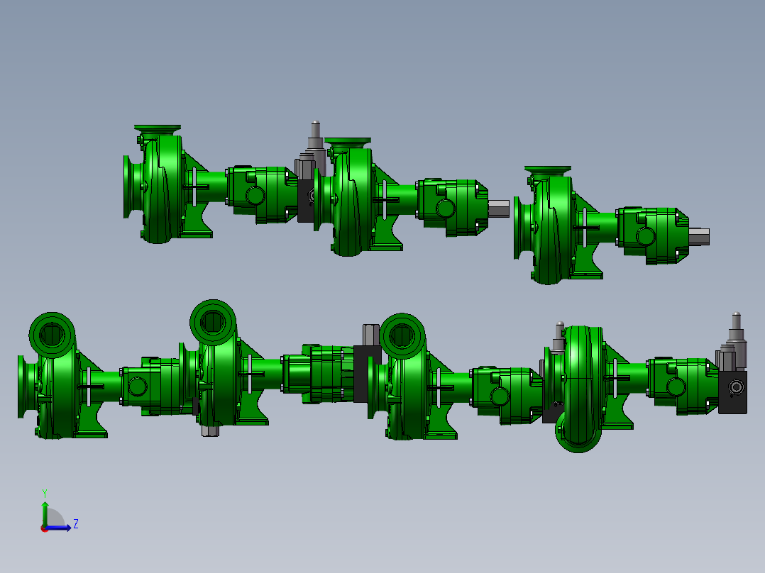 7款FMCSC-205F-HYD液压驱动离心泵模型左视图