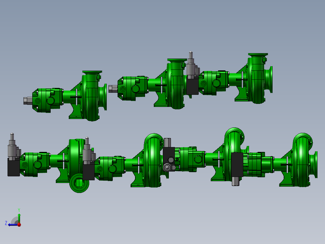 7款FMCSC-205F-HYD液压驱动离心泵模型右视图