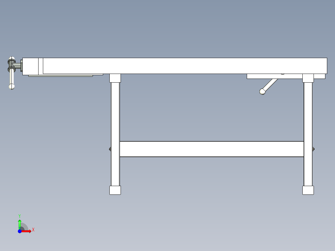 木工工作台h-h-wood-working-work-bench--sw stp前视图