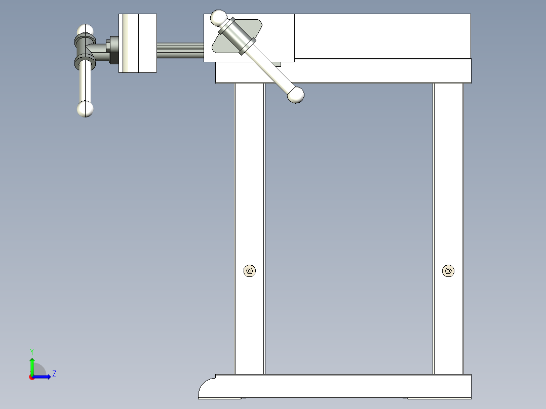 木工工作台h-h-wood-working-work-bench--sw stp左视图