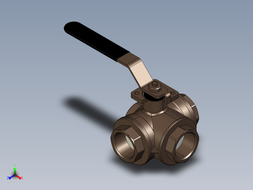 1三通阀正等轴测缩略图