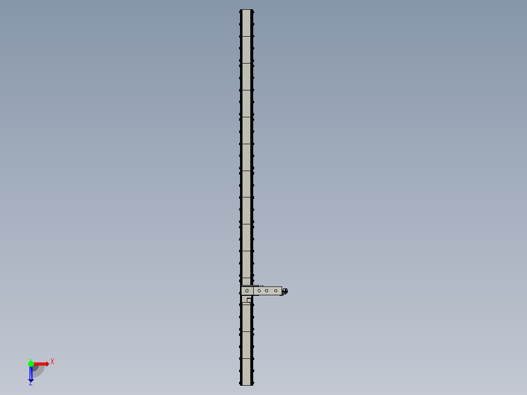 倒挂机器人地轨部件俯视图