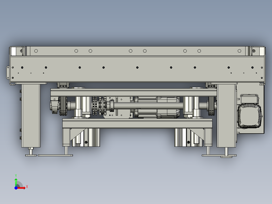 托盘直角转弯的快速换向装置前视图