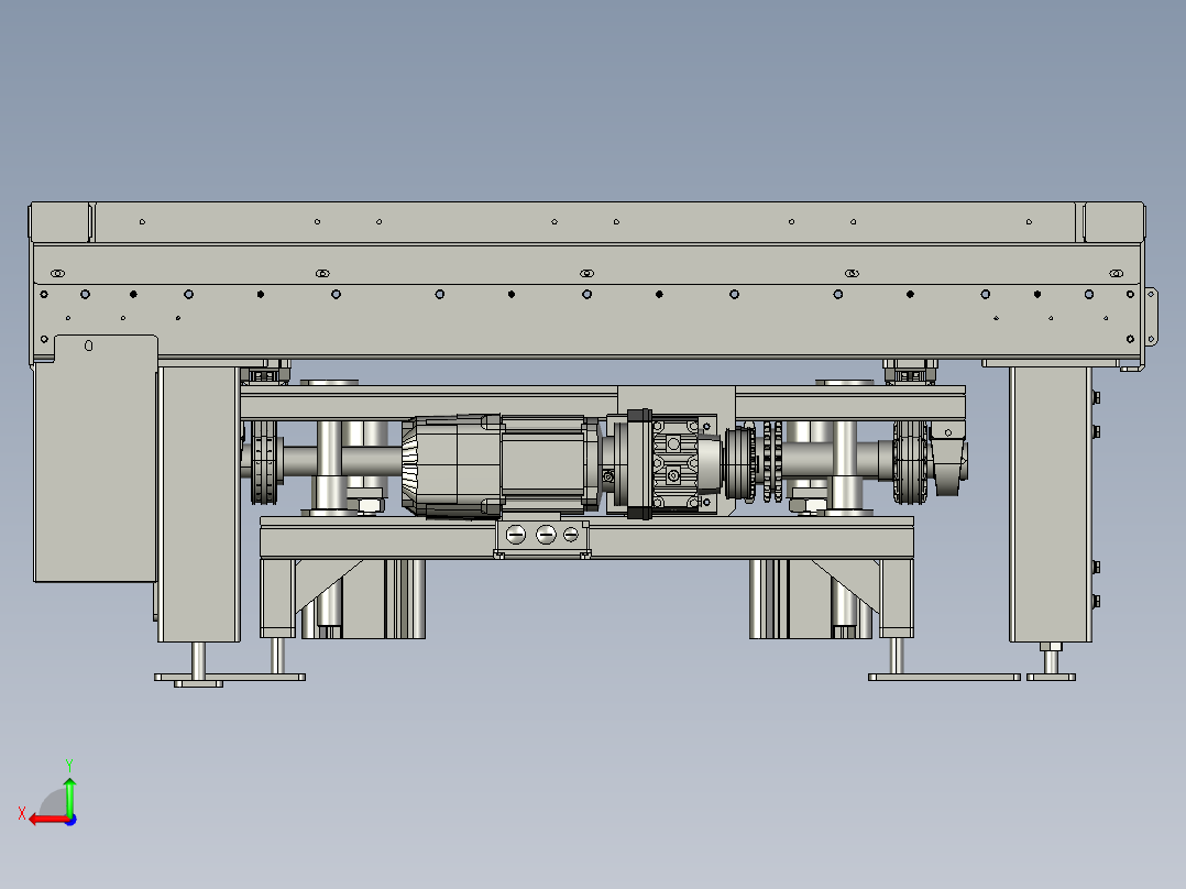 托盘直角转弯的快速换向装置后视图