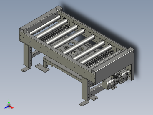 托盘直角转弯的快速换向装置正等轴测缩略图