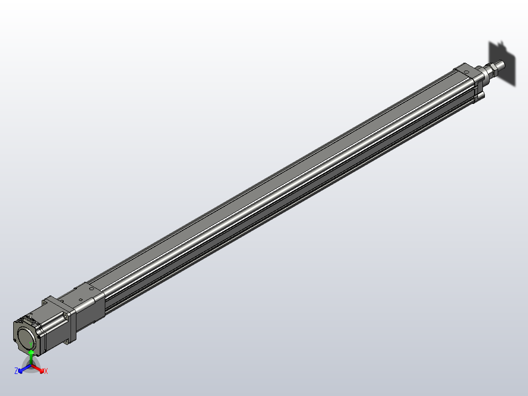 伺服电缸SOE50-L10-C-S1000-D-A-P75-D3正等轴测图