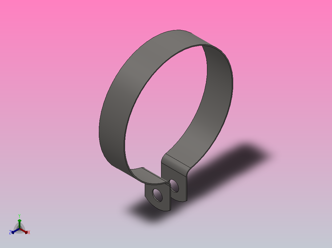 带垫悬挂卡箍_56正等轴测图