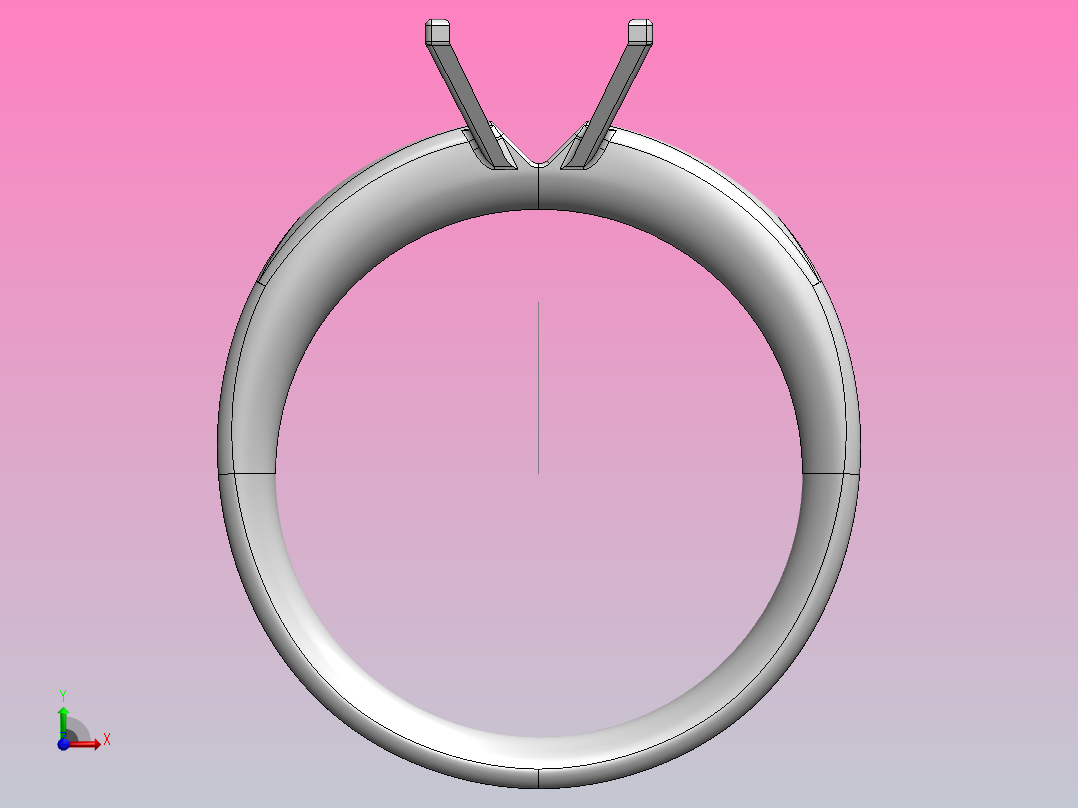 一枚戒指前视图