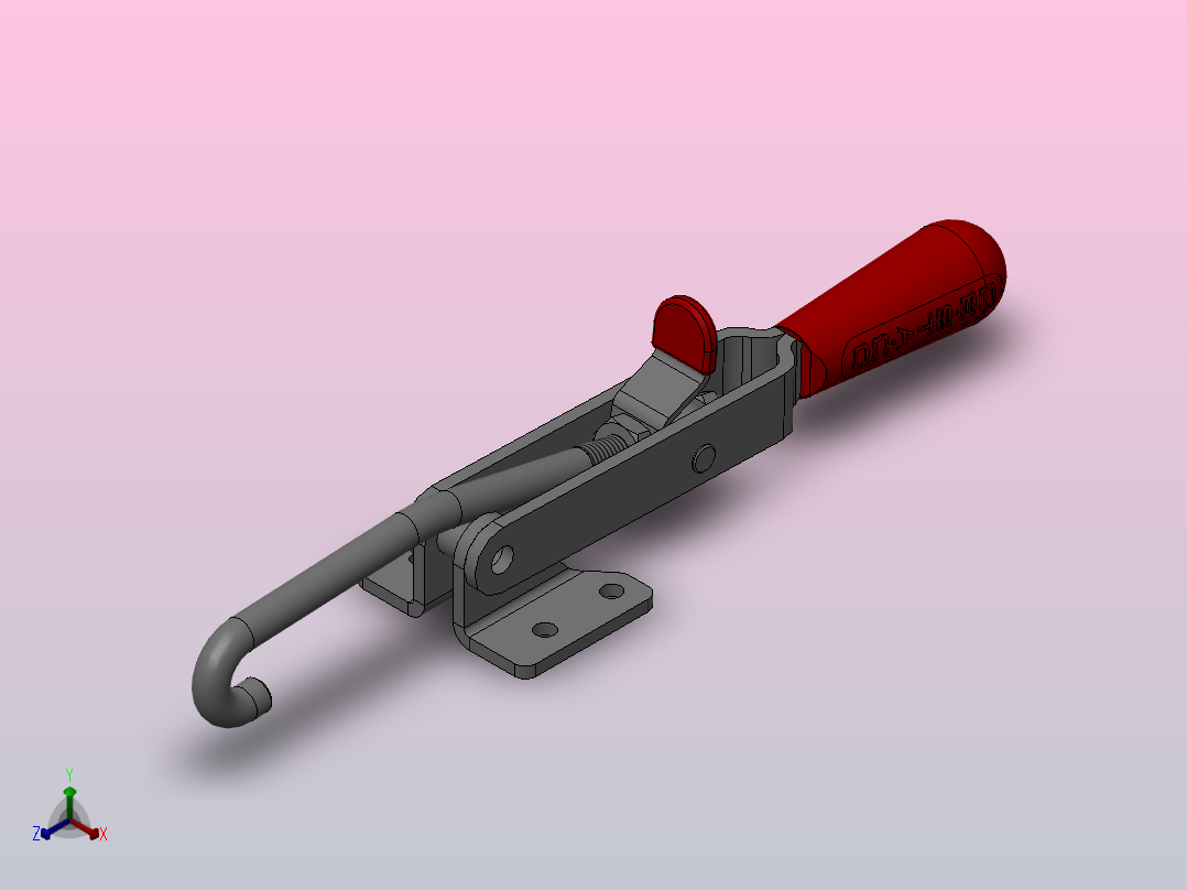 连杆拉扣，夹钳锁扣SW3dPS-53519主视图