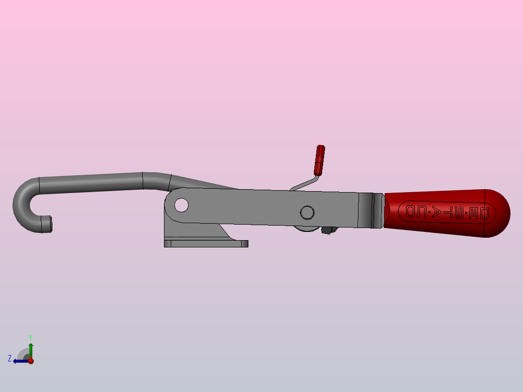连杆拉扣，夹钳锁扣SW3dPS-53519右视图