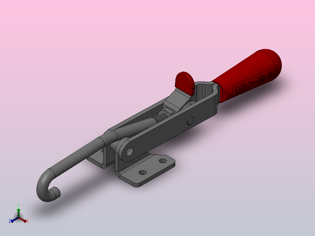 连杆拉扣，夹钳锁扣SW3dPS-53519正等轴测图