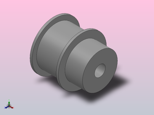 宽度6-32法兰型平皮带用滑轮_BFDAF-18-C5-11-A正等轴测缩略图