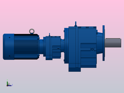 RF147R87法兰轴伸式组合型斜齿轮减速机RF147R87-Y11-4P-160M-M1-0°-Φ550左视缩略图