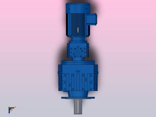 RF147R87法兰轴伸式组合型斜齿轮减速机RF147R87-Y11-4P-160M-M1-0°-Φ550俯视缩略图