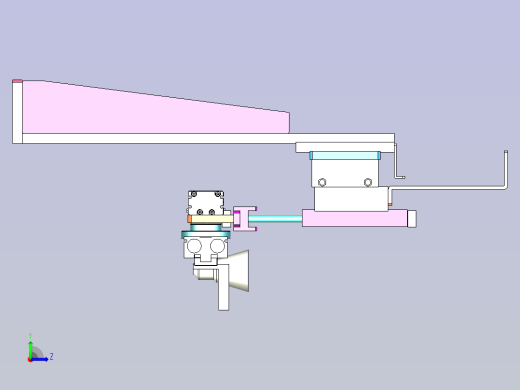 气缸搬运掉头下料械手组件3D图左视缩略图